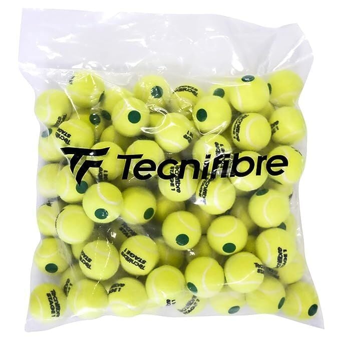 Tecnifibre Stage One Basınçsız Tenis Topu 72 Adet ( Yeşil Benekli )