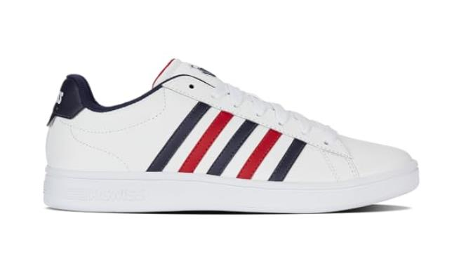 K-Swiss COURT TIEBREAK II~WHT/PEACOT/SMBA RED Erkek Tenis Ayakkabısı