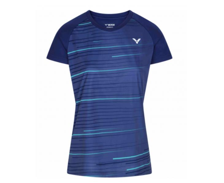 VICTOR T-Shirt T-34100 B MAVİ KADIN TİŞÖRT
