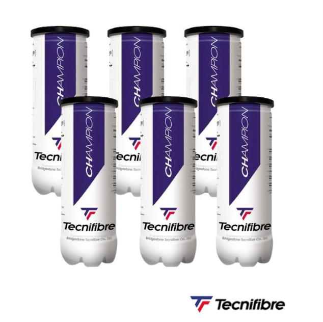 Tecnifibre CHAMPION (3 TOPLU KUTU) 6'lı Tenis Topu