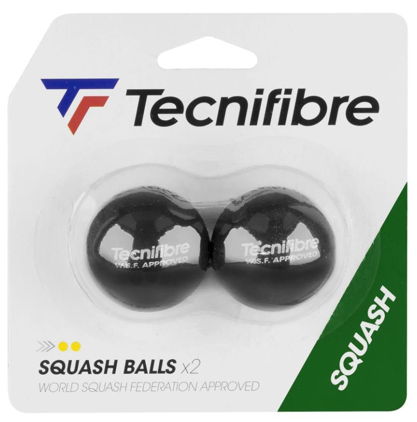 Tecnifibre Squash Balls (Double Yellow Dot) (2`Li)