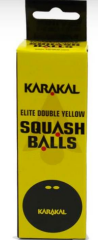 Karakal Squash Topu Çift Sarı (3'lü)