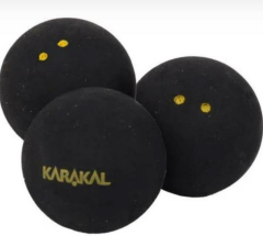 Karakal Squash Topu Çift Sarı (3'lü)