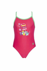 AWT KIDS GIRL ONE PIECE 1-2FREAK ROSE-GOLF GREEN