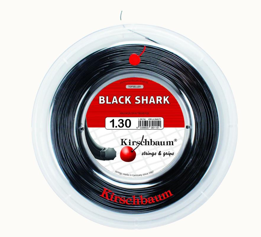 Kirschbaum 200M Reel Black Shark 1,30 Tenis Rulo Kordaj