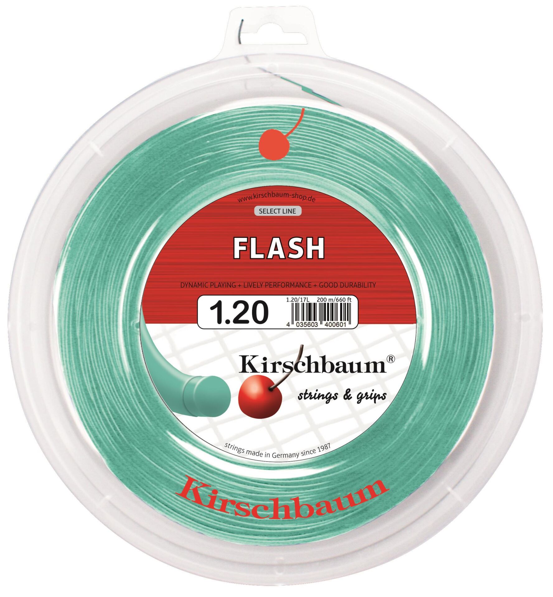 Kirschbaum 200M Reel Flash 1,20 Yeşil Tenis Rulo Kordaj