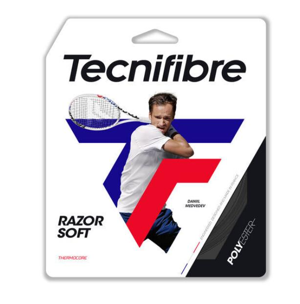 Tecnifibre Razor Soft 1,20 (12m) Black Paket Tenis Raketi Kordajı