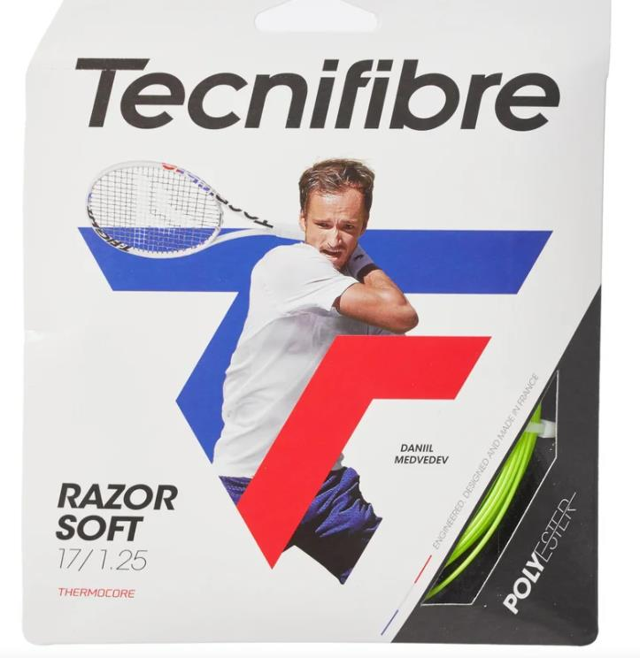 Tecnifibre Razor Soft 1,25 (12m) Lime Paket Tenis Raketi Kordajı