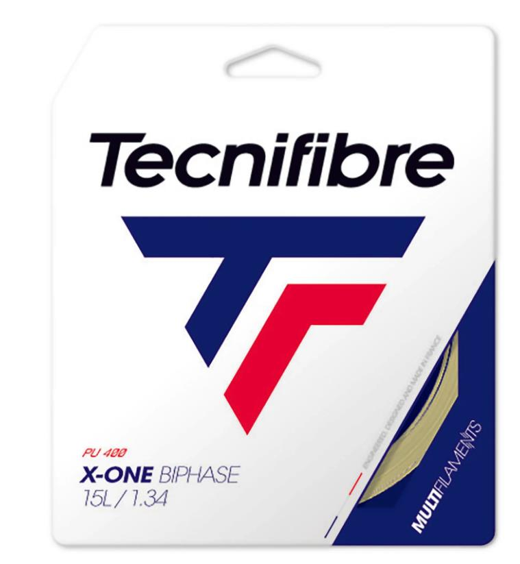 Tecnifibre X-One Biphase Pu 1,34 (12m) Natural Tenis Paket Kordaj