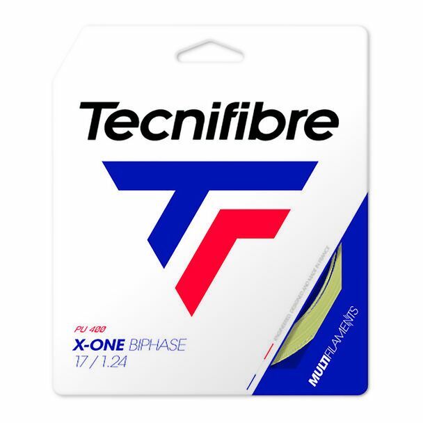Tecnifibre X-One Biphase Pu 1,34 (12m) Natural Tenis Paket Kordaj