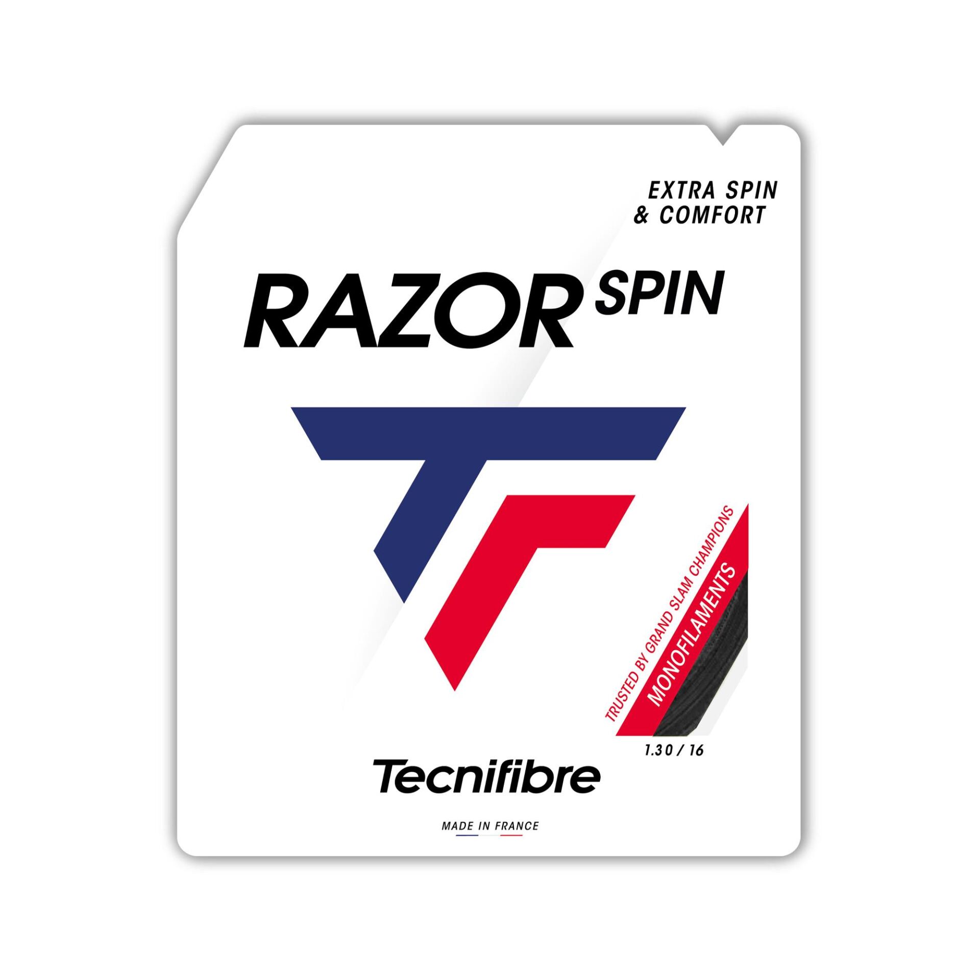 Tecnifibre Razor Spin 1,30 (12m) Siyah Paket Tenis Raketi Kordajı