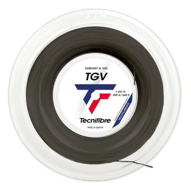 Tecnifibre Bob 200M TGV 1,30 Siyah Tenis Rulo Kordaj