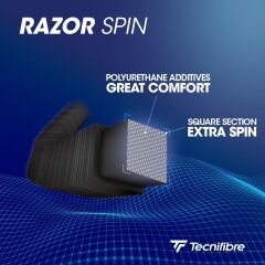 Tecnifibre Bob 200M Razor Spin 1,20 Siyah Tenis Rulo Kordaj
