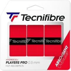 Tecnifibre Players Pro Kırmızı Renk Overgrip 3'LÜ Paket (0,5 mm)