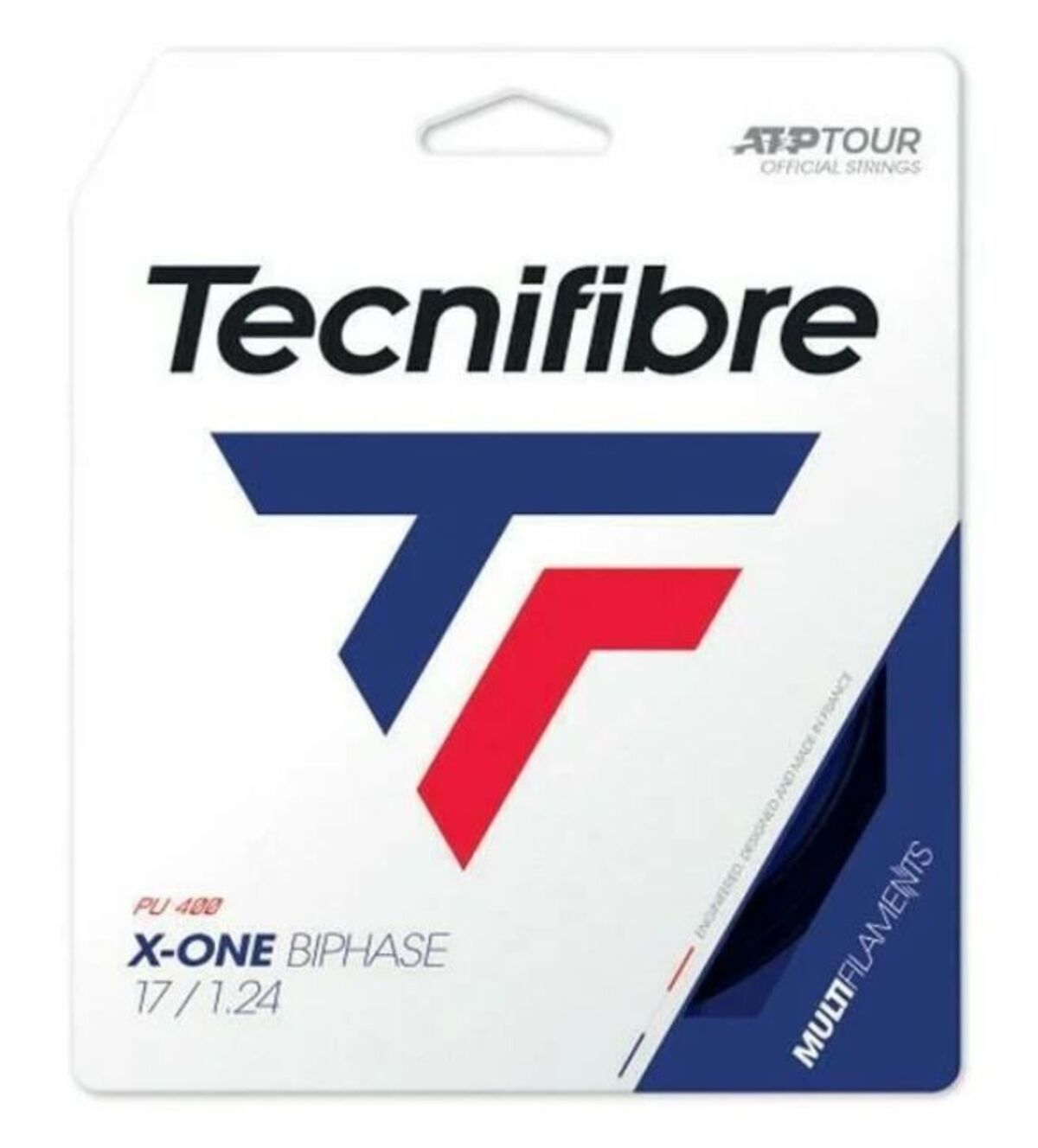 Tecnifibre X-One Biphase Pu 1,24 (12m) Black Tenis Paket Kordaj