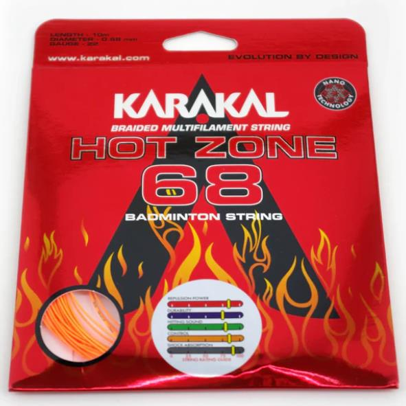 Karakal HOT ZONE 68 Badminton Kordaj Turuncu (10m)