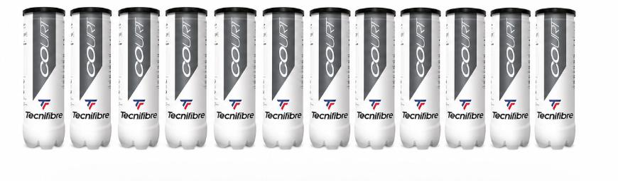 Tecnifibre Court Tenis Topu (3 Toplu Kutu) 12'li Kutu