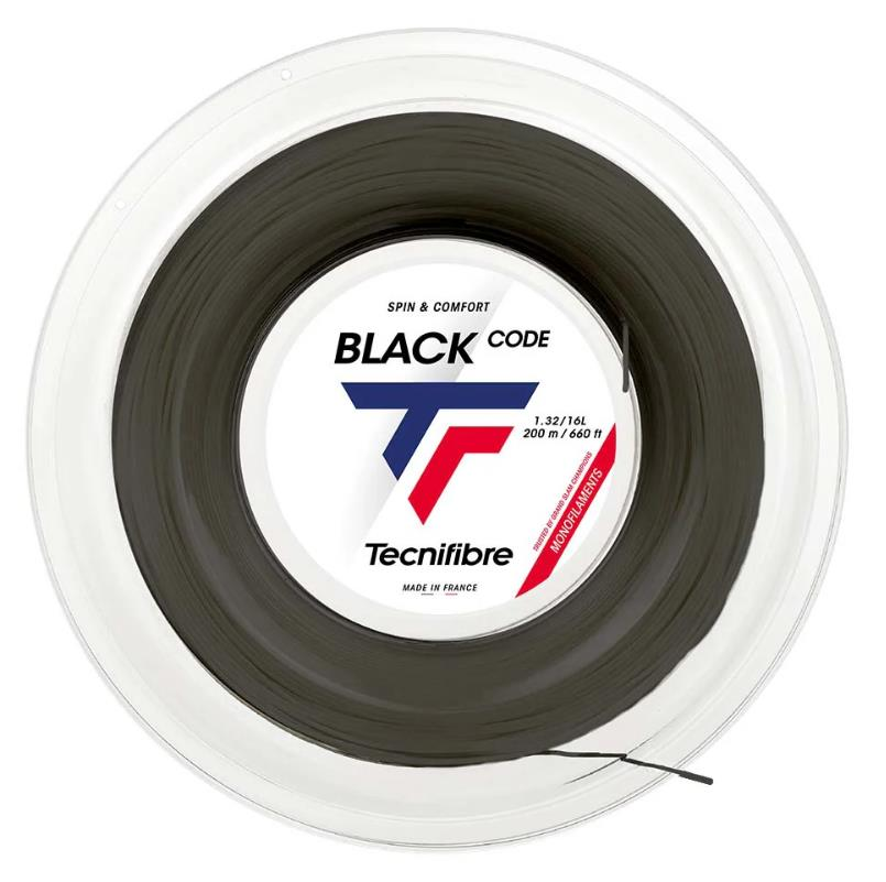 Tecnifibre Bob Black Code 1.32 (200m) Siyah Tenis Rulo Kordaj